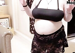 Can u convince her to show u greater amount of her large boobs and shaggy twat?