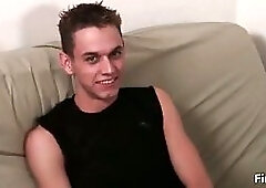 Cute guy gets his very first gay big cock