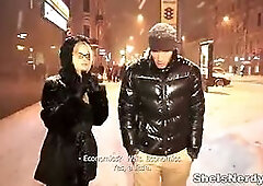 She is nerdy - winter-time casual fuck marina teenager sex