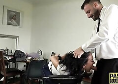 Spidergagged and fastened pliant throated and analized by Pascal White