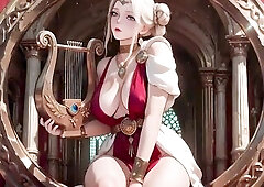 When the sacred Red Girl meets the slothful intimacy of a intimate bedroom, this visual feast is just starting. In the frame, the golden-haired hotty 