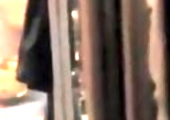 Peeping a horny girl from a window