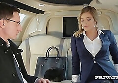 Ria Sunn had sex with her business partner in a limo, on her way home