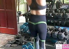 Gym pervert - Boys check my ass at the gym PMV clip
