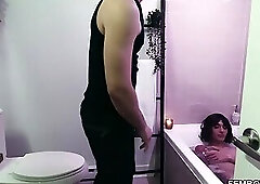 Filthy Femboy Dante Snoww Anal Fucked in Bathroom by Enzo Muller!