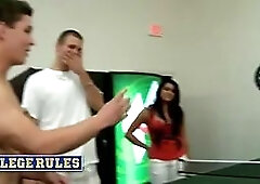 College rules - kinky college rec room turns into naked ping pong, undress games & steamy coed hook-ups