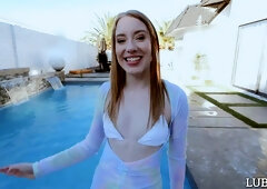 Kallie Slides All Over Big Cock by LUBED: Blowjob, Cowgirl  Missonary Porn