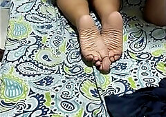 Very sexy Latin chick, boyfriend plays with her twat, takes off her clothing, real homemade