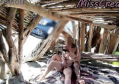 Caught by Strangers Canary Beach Fingering - Full on RED