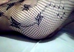 Horny in fishnet bodystockings