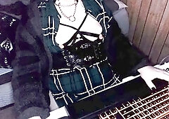 Goth girl, girl masturbating, gamer