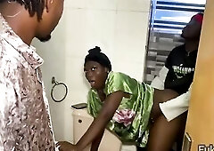 Sneaky Banging my neighbours wife in the throne-room raw bbc