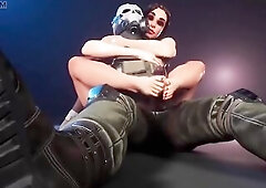 Wild Life Soldier Getting a Femdom Footjob