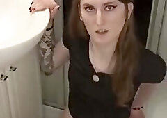 She Cums on Her Dildo and Licks it Off