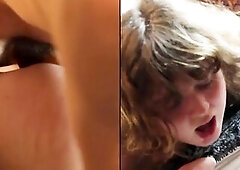 eighteen years British Teen ANAL 1st time HARD from large white penis and likes it, unfathomable anal creampie