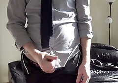 Suit tie jerk off, schmutzige sprache german, suit masturbation