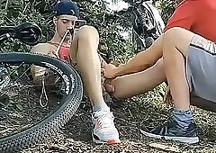 Riding my bike and found this horny guy at the park