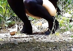 Lengthy Piddle Desperation In Public Parking Area