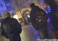 Real european stud cums in oldman mouth