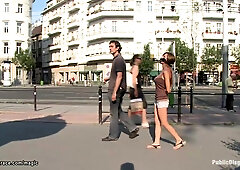 Natural big boobed Romanian assfucking public sex