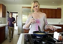 Orally pleasured milf banged by her stepson