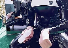 460.9 Rubber twink enjoys cock in his hole