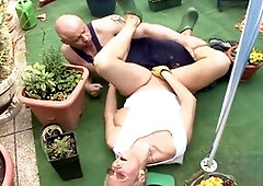 Gorgeous European pornstar Angelika J. in stunning high heels for a hot production