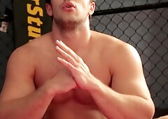 NEXT DOOR STUDIOS - Hunky newbie removes clothes and masturbates in the garage