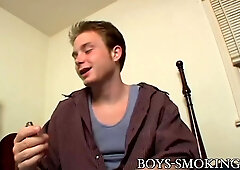 Crazy cigar smoker Billy uses fleshlight and jizzes