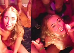 Lilly Phillips crazy bukkake orgy