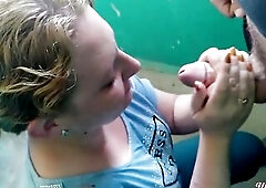 Real Risky Public Oral-Sex