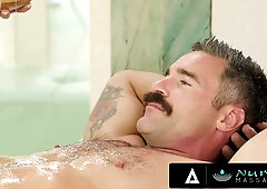 Dana Dearmond and Whitney Wright give a lucky man a nuru massage that turns into a steamy threesome