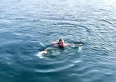 Monika Fox Morning Swimming Bare In The Bay