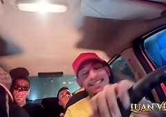 Lustful behaviour inwards a pal's Uber camper.