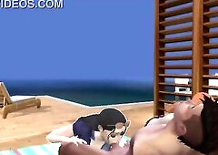 Nami and Robin relaxing group-sex at the Spa Island