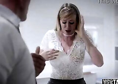 Sleazy aged boss manipulates and bangs his large titties luscious mother I'd like to fuck secretary