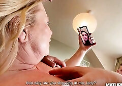 Immoral granny Tammy Jean screws impressive chap in front of her old hubby! Eager cuckold sex clip!