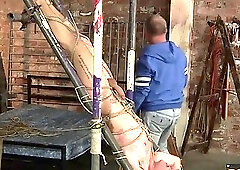 Inverted Izan gets handjob, pinwheel and wax treatment