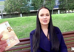 Shameless young cutie Sasha Sparrow feels his massive dick