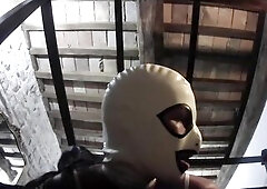 Laura on Heels amateur 2021 fastened up on a daybed, deepthroat and oral-sex creampie