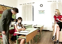 Domination three-some with two hot whores