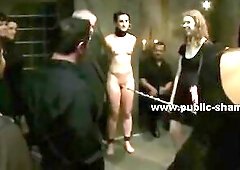 Golden-Haired served for dinner in public fuckfest.