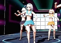 [3D FUTANARI MMD] - Sailor Touhou Girls