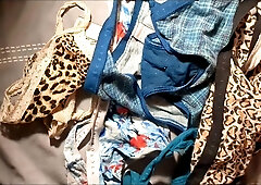 Wearing lace and cuming on dirty panties