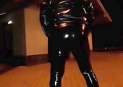 Hot Walk in Shiny Suit
