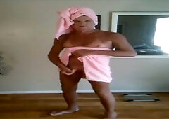 Solo trans Lizzy Yum explores anal pleasure with toys