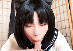 Japanese teens pussy toying