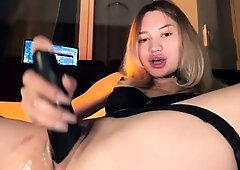 Horny big ass babe nice toys riding