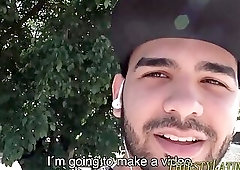 Mexican dude takes cum facial