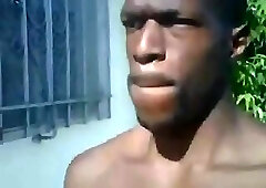 Big black dick cumming in public